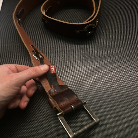 Diesel Vintabelt brown leather men’s 32 | 95 belt - Picture 4 of 6